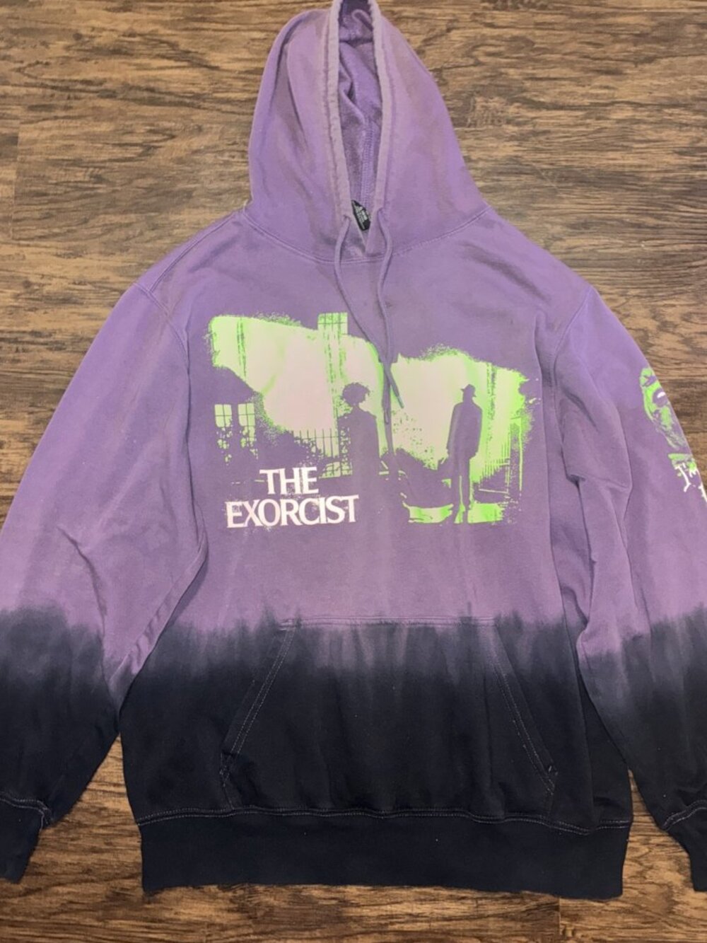 The Exorcist “I’m Not Regan” Hoodie Purple Fade Horror Licensed Unisex Size XL